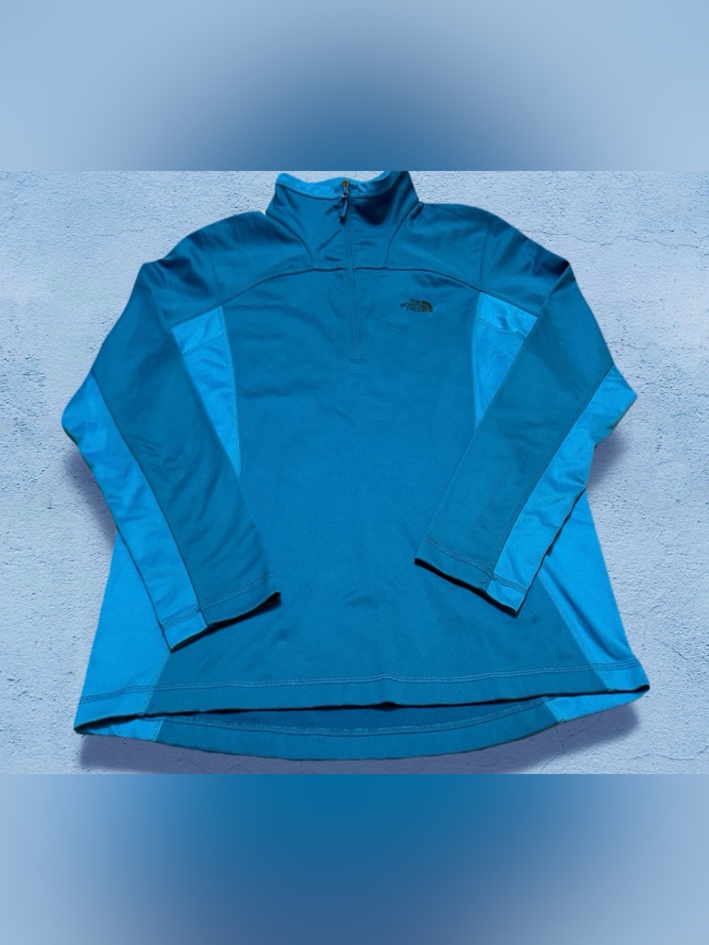 The North Face Men’s Teal Quarter-Zip Performance Pullover M